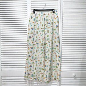 Midnight Sky Summer Pattern Wide Leg Pants Size L